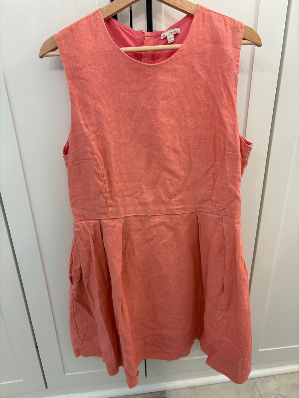 GAP Coral Sleeveless Linen-Blend Casual Dress